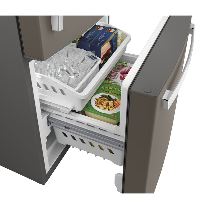 GE Series 20.9 Cu. Ft. Slate Bottom Freezer Refrigerator