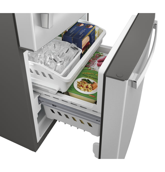GE 21.0 Cu. Ft. Fingerprint Resistant Stainless Steel Bottom Freezer Refrigerator GDE21EYKFS