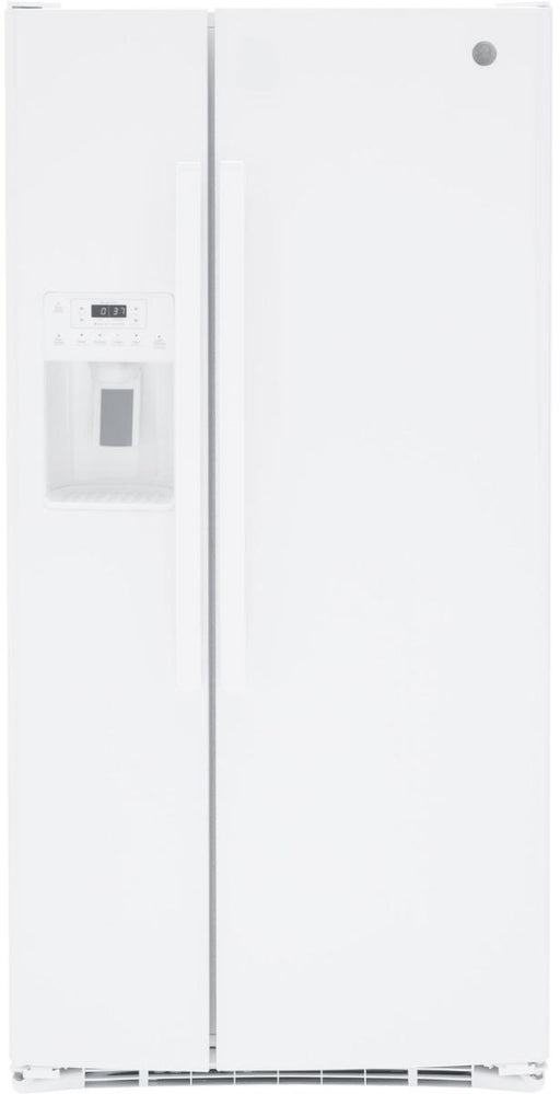 GE 23.0 Cu. Ft. White Side-by-Side Refrigerator - FAMSA Furniture (TX)