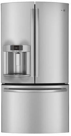 GE Profile� ENERGY STAR 23.1 Cu. Ft. Counter Depth French Door Refrigerator-Stainless Steel - FAMSA Furniture (TX)