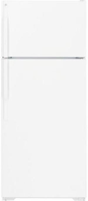 18.1 cu. ft. Top-Freezer Refrigerator with Adjustable Glass Shelves, Upfront Temperature Controls, Gallon Door Bins, Can Storage Shelf and Automatic Ice Maker: White - FAMSA Furniture (TX)