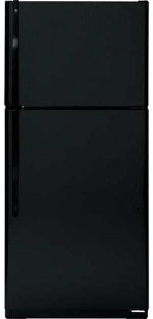 18.0 cu. ft. Top-Freezer Refrigerator with 4 Glass Shelves, Gallon Door Storage, Dual Interior Lighting System, Upfront Temperature Controls and Automatic Icemaker: Black - FAMSA Furniture (TX)