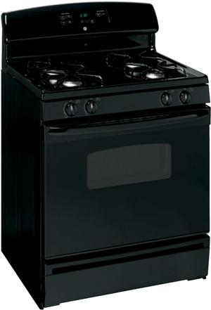 30" Gas Range with 4 Sealed Burners, 4.8 cu ft. Manual Clean Oven, QuickSet III Oven Controls and Slide-Out Broiler Drawer: Black - FAMSA Furniture (TX)
