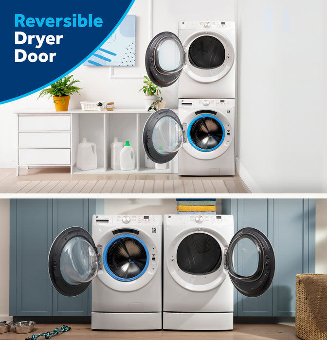 GE® ENERGY STAR® 7.8 cu. ft. Capacity Smart Front Load Electric Dryer GFD35ESSYWW