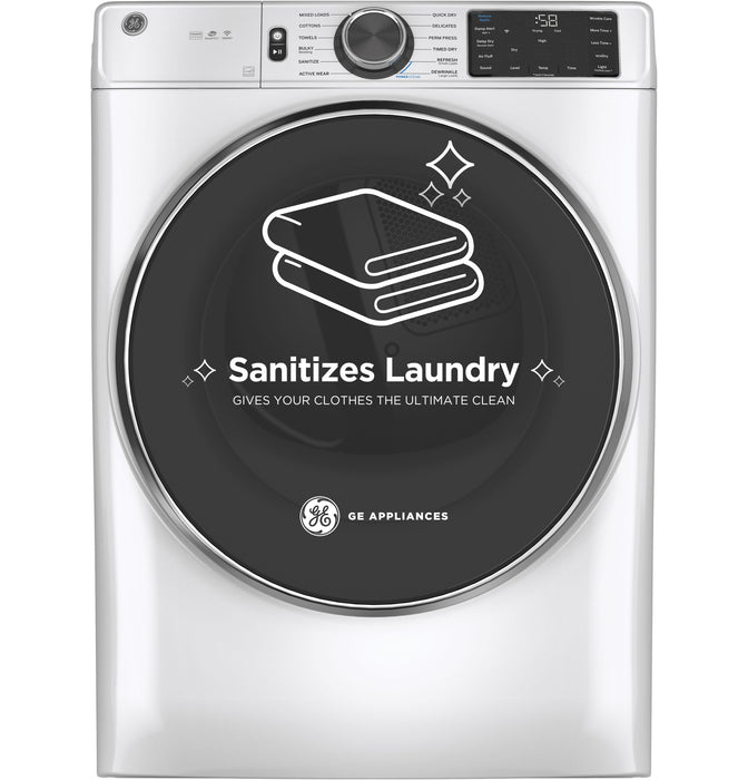 GE ENERGY STAR 7.8 cu. ft. Capacity Smart Front Load Electric Dryer with Steam and Sanitize Cycle