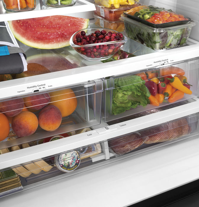 GE ENERGY STAR 25.7 Cu. Ft. Fingerprint Resistant French-Door Refrigerator GFE26JYMFS