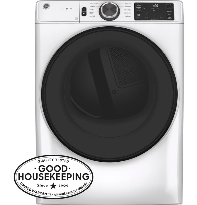 GE® ENERGY STAR® Long Vent 7.8 cu. ft. Capacity Smart Electric Dryer with Sanitize Cycle GFV55ESSNWW - FAMSA Furniture (TX)