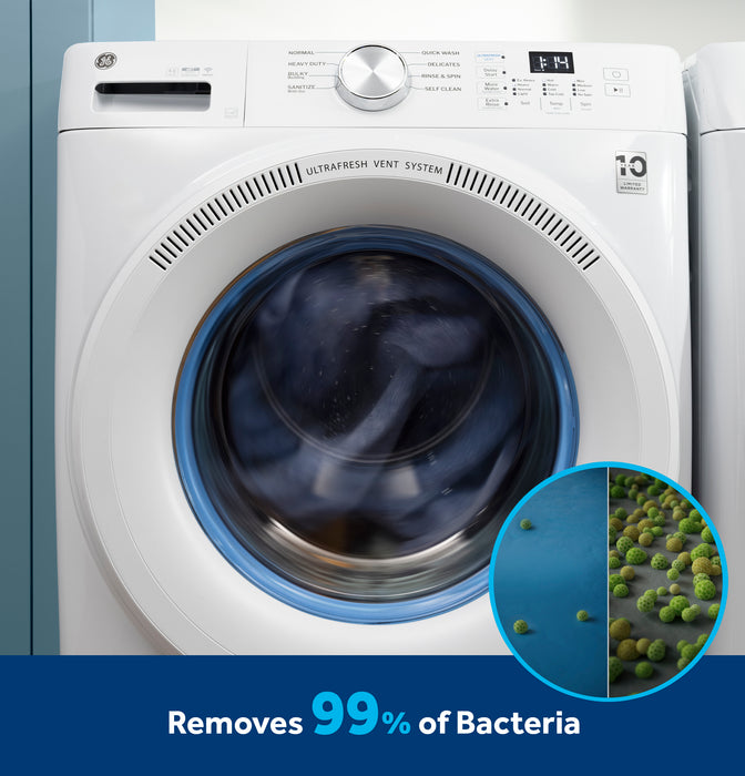 GE® ENERGY STAR® 4.6 cu. ft. Capacity Smart Front Load Washer with UltraFresh Vent System with OdorBlock™  GFW350SSYWW