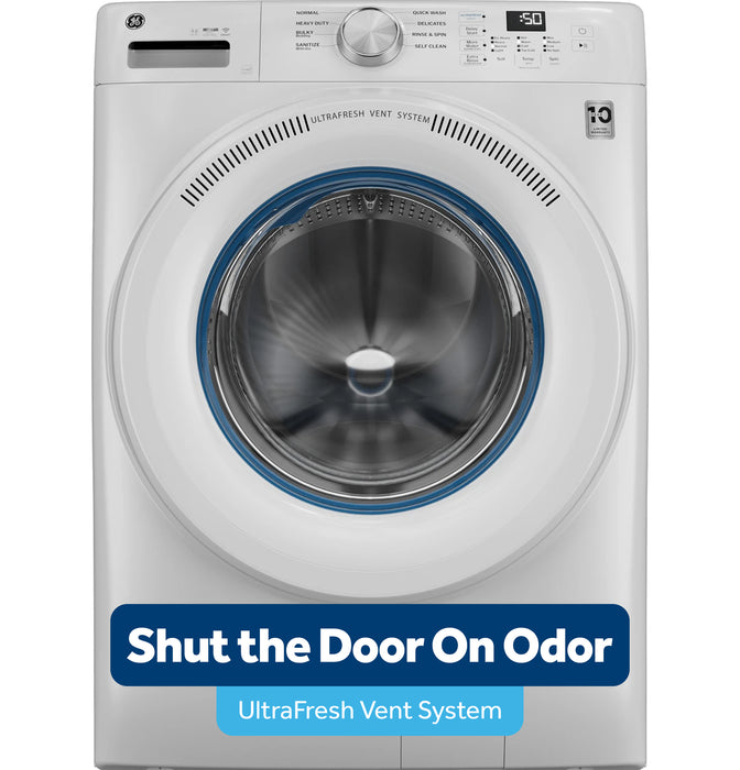GE® ENERGY STAR® 4.6 cu. ft. Capacity Smart Front Load Washer with UltraFresh Vent System with OdorBlock™  GFW350SSYWW