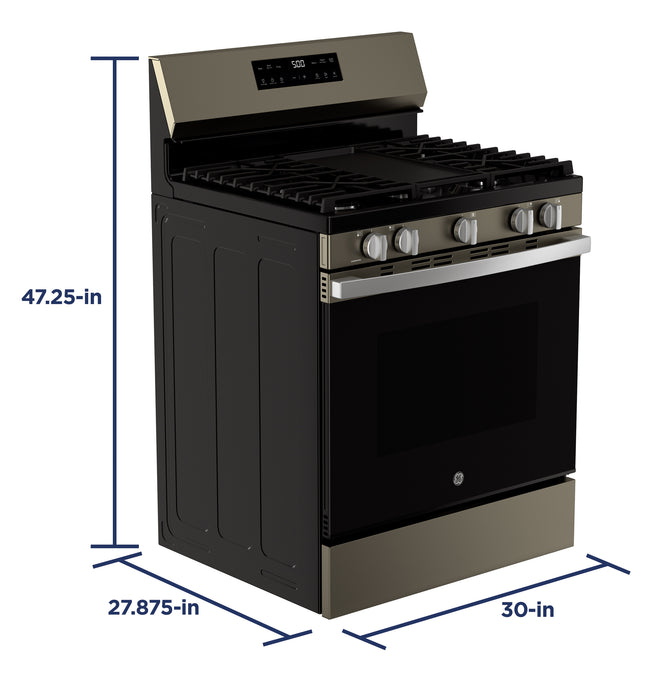 GE® 30" Free-Standing Gas Range with Crisp Mode GGF500PVES - FAMSA Furniture (TX)