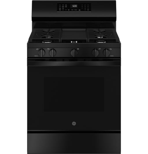 GE® 30" Free-Standing Gas Convection Range with No Preheat Air Fry and EasyWash™ Oven Tray GGF600AVBB - FAMSA Furniture (TX)