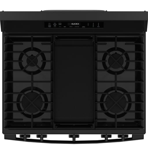 GE® 30" Free-Standing Gas Convection Range with No Preheat Air Fry and EasyWash™ Oven Tray GGF600AVBB - FAMSA Furniture (TX)