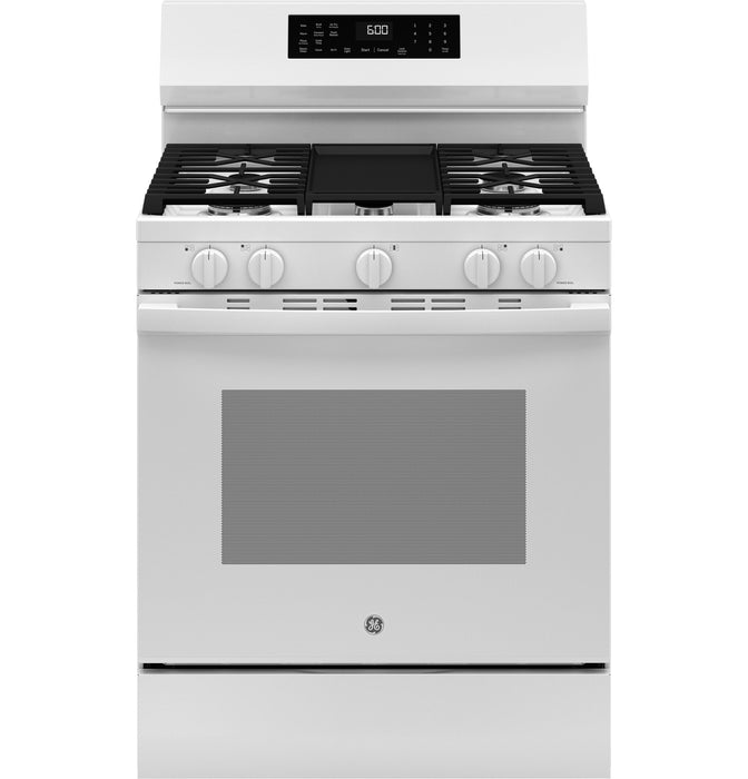 GE® 30" Free-Standing Gas Convection Range with No Preheat Air Fry and EasyWash™ Oven Tray GGF600AVWW - FAMSA Furniture (TX)