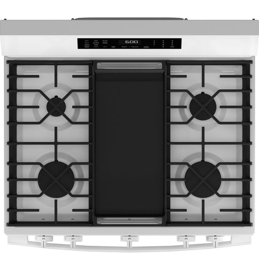 GE® 30" Free-Standing Gas Convection Range with No Preheat Air Fry and EasyWash™ Oven Tray GGF600AVWW - FAMSA Furniture (TX)