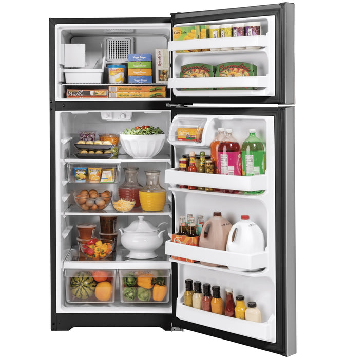 GE® ENERGY STAR® 17.5 Cu. Ft. Top-Freezer Refrigerator GIE18GSNRSS