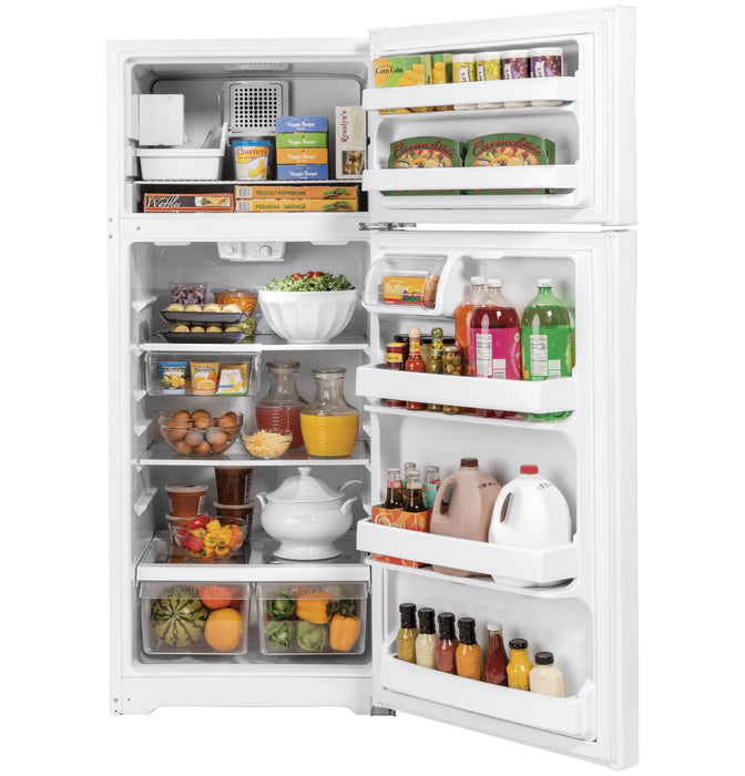 GE® ENERGY STAR® 17.5 Cu. Ft. Top-Freezer Refrigerator GIE18GTNRWW
