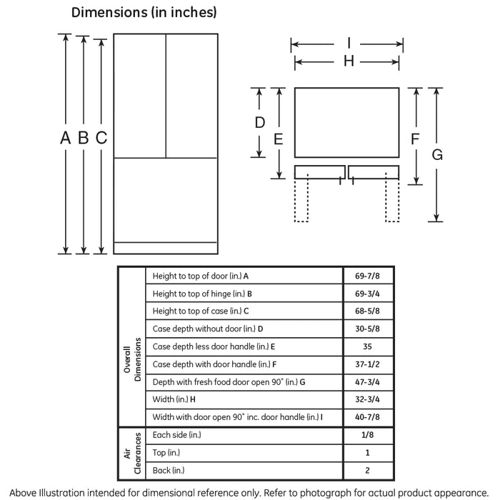 GE® ENERGY STAR® 24.7 Cu. Ft. French-Door Refrigerator GNE25JMKES - FAMSA Furniture (TX)