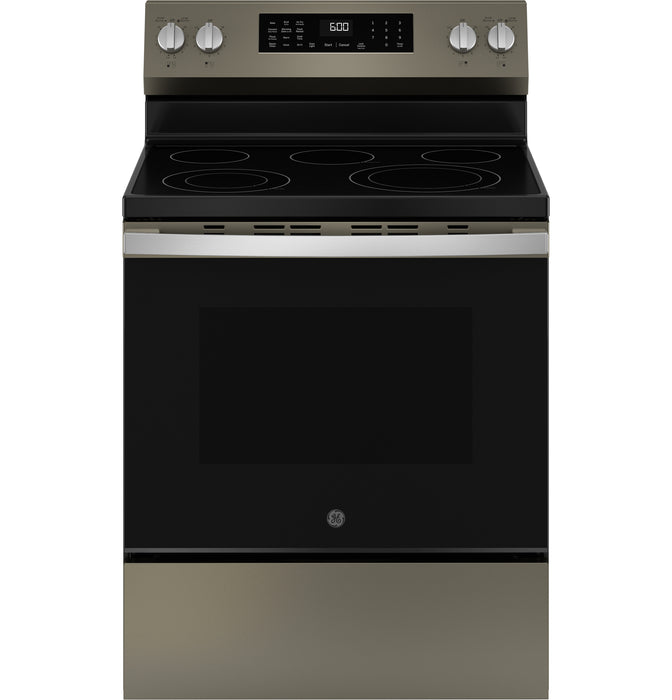 GE® 30" Free-Standing Electric Convection Range with No Preheat Air Fry and EasyWash™ Oven Tray GRF600AVES - FAMSA Furniture (TX)