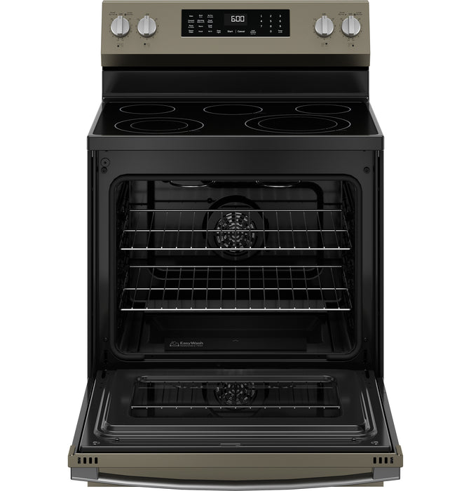 GE® 30" Free-Standing Electric Convection Range with No Preheat Air Fry and EasyWash™ Oven Tray