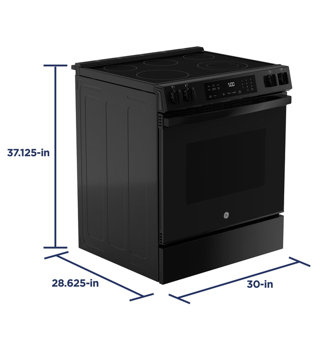 GE® ENERGY STAR® 30" Slide-In Electric Range with Crisp Mode GRS500PVBB