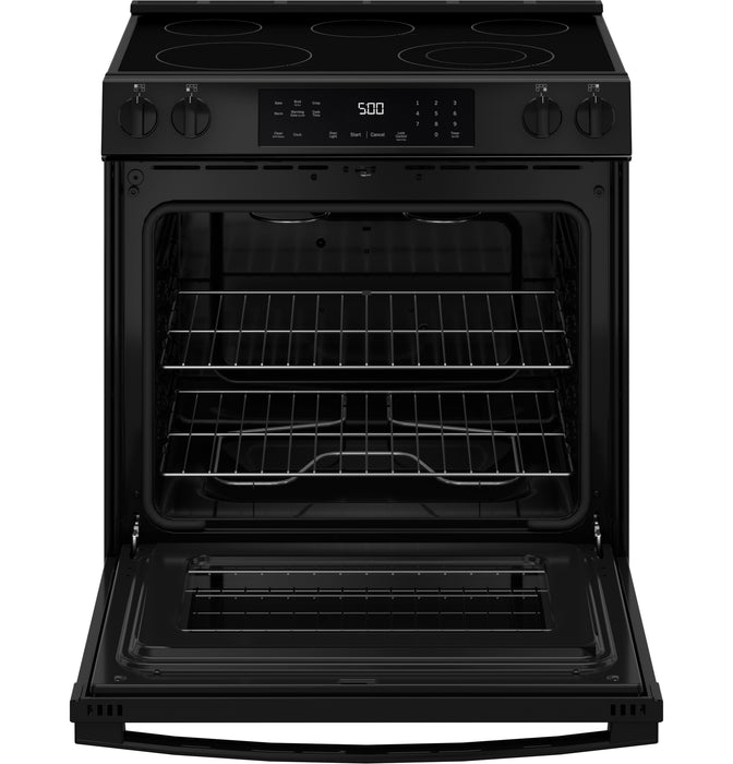 GE® ENERGY STAR® 30" Slide-In Electric Range with Crisp Mode GRS500PVBB
