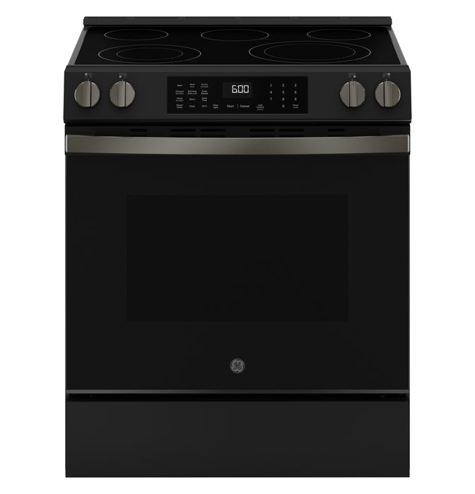 GE® ENERGY STAR® 30" Slide-In Electric Convection Range with No Preheat Air Fry and EasyWash™ Oven Tray GRS600AVDS