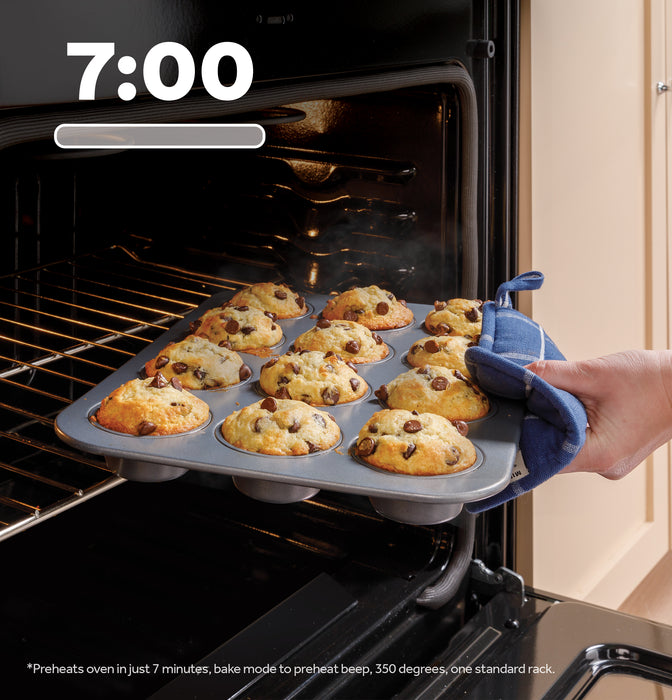 GE® ENERGY STAR® 30" Slide-In Electric Convection Range with No Preheat Air Fry and EasyWash™ Oven Tray GRS600AVDS