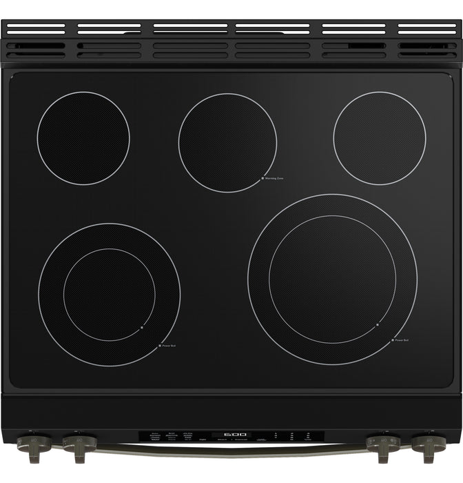 GE® ENERGY STAR® 30" Slide-In Electric Convection Range with No Preheat Air Fry and EasyWash™ Oven Tray GRS600AVDS
