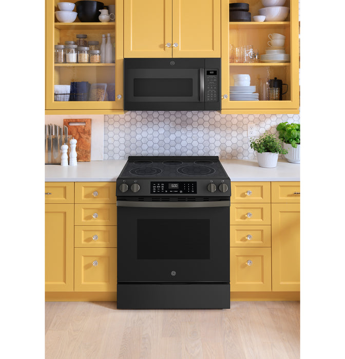 GE® ENERGY STAR® 30" Slide-In Electric Convection Range with No Preheat Air Fry and EasyWash™ Oven Tray GRS600AVDS