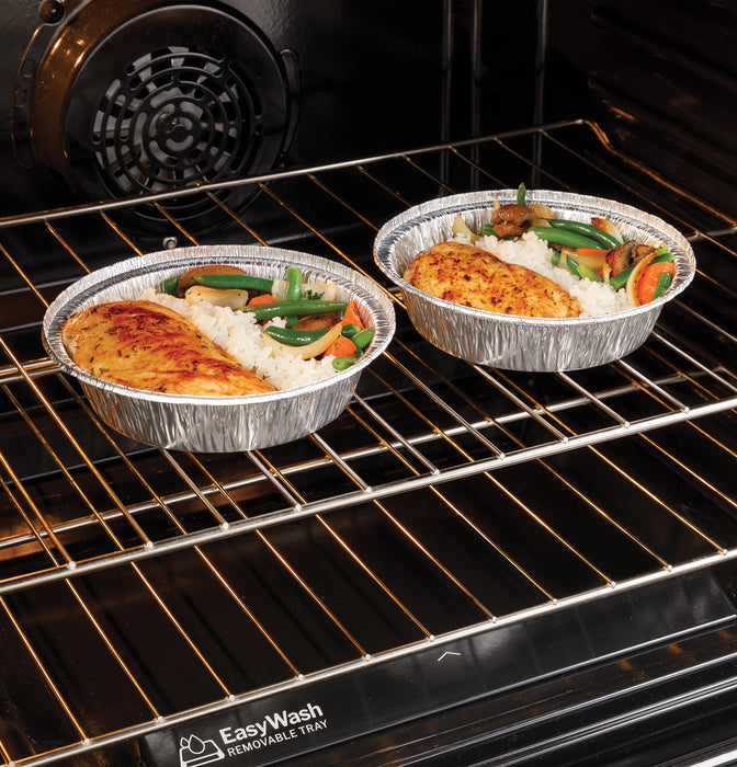GE® ENERGY STAR® 30" Slide-In Electric Convection Range with No Preheat Air Fry and EasyWash™ Oven Tray GRS600AVES