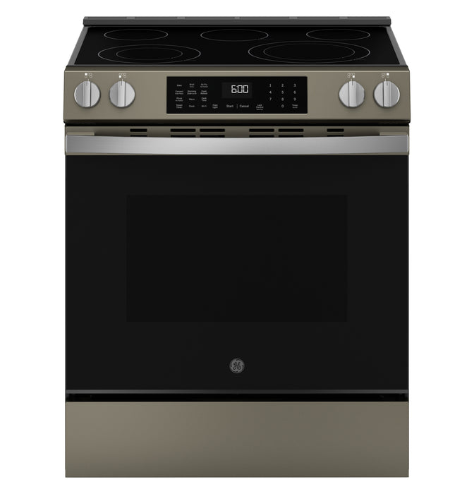 GE® ENERGY STAR® 30" Slide-In Electric Convection Range with No Preheat Air Fry and EasyWash™ Oven Tray GRS600AVES