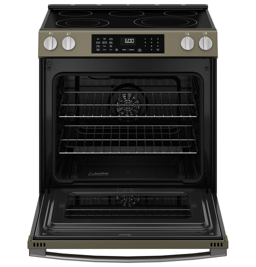 GE® ENERGY STAR® 30" Slide-In Electric Convection Range with No Preheat Air Fry and EasyWash™ Oven Tray GRS600AVES - FAMSA Furniture (TX)