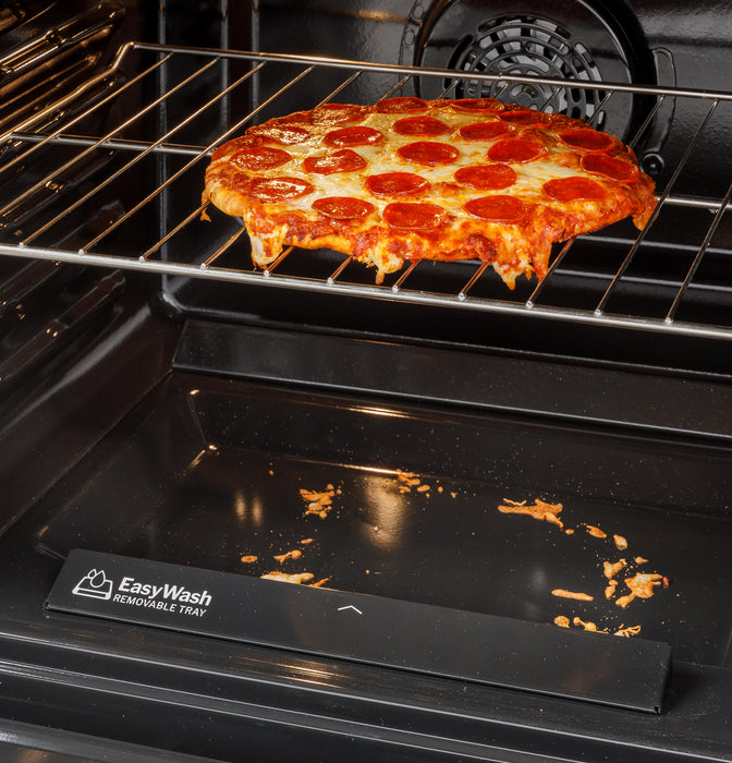 GE® ENERGY STAR® 30" Slide-In Electric Convection Range with No Preheat Air Fry and EasyWash™ Oven Tray GRS600AVFS
