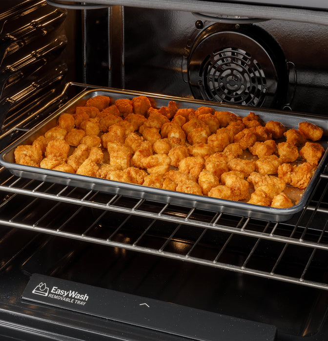GE® ENERGY STAR® 30" Slide-In Electric Convection Range with No Preheat Air Fry and EasyWash™ Oven Tray GRS600AVFS