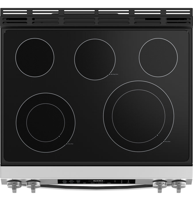 GE® ENERGY STAR® 30" Slide-In Electric Convection Range with No Preheat Air Fry and EasyWash™ Oven Tray GRS600AVFS