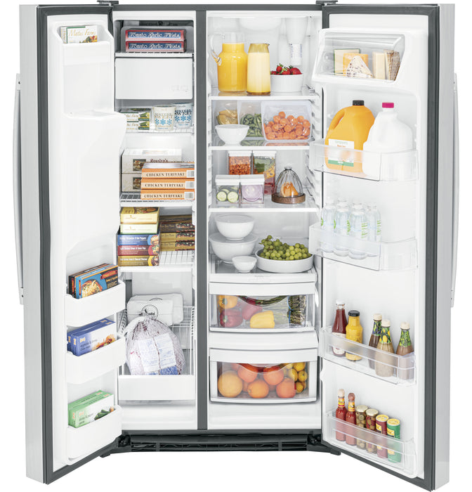 GE® ENERGY STAR® 25.3 Cu. Ft. Side-By-Side Refrigerator - FAMSA Furniture (TX)