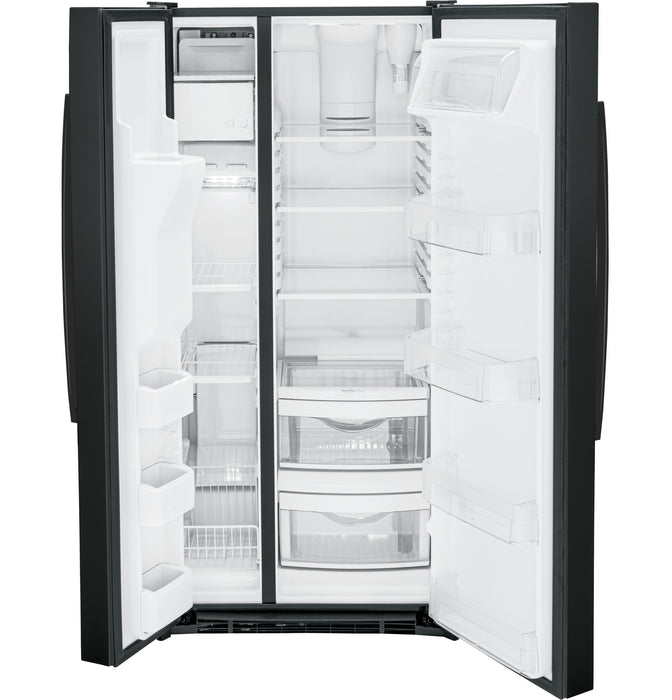 GE 23.0 Cu. Ft. Black Side-by-Side Refrigerator