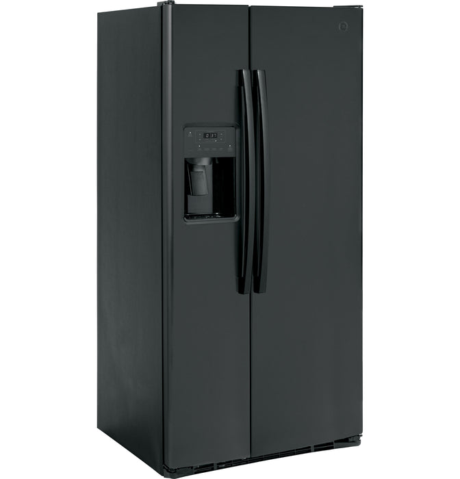GE 23.0 Cu. Ft. Black Side-by-Side Refrigerator