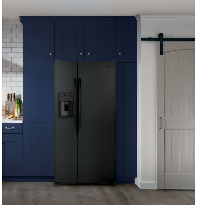 GE 23.0 Cu. Ft. Black Side-by-Side Refrigerator