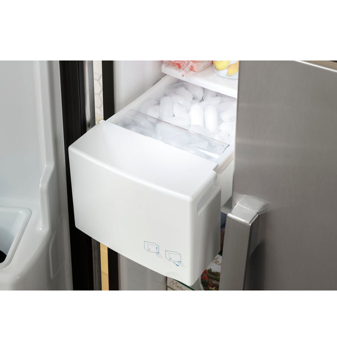 GE 23.0 Cu. Ft. Black Side-by-Side Refrigerator