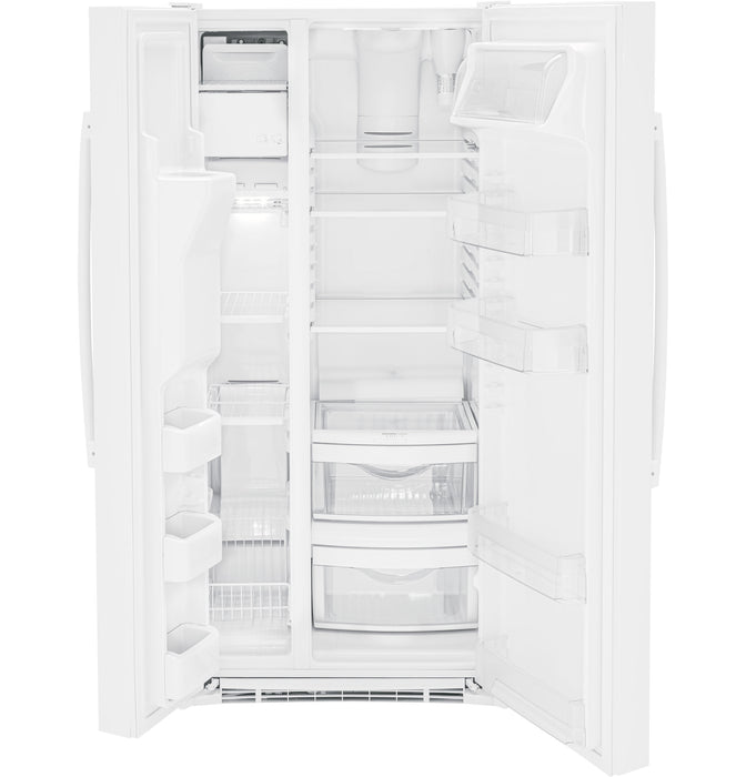 GE 23.0 Cu. Ft. White Side-by-Side Refrigerator