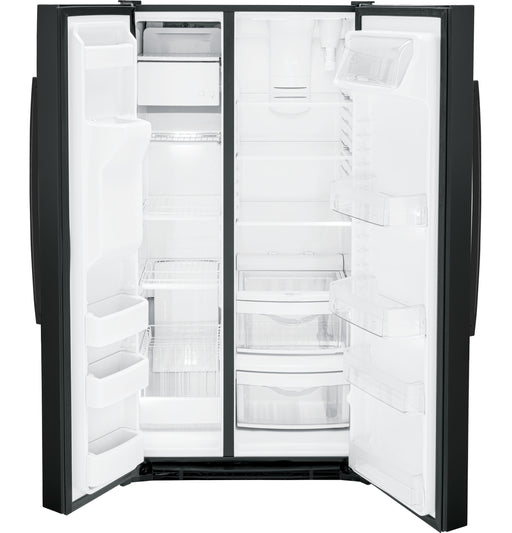 GE® 25.3 Cu. Ft. Side-By-Side Refrigerator GSS25GGPBB - FAMSA Furniture (TX)