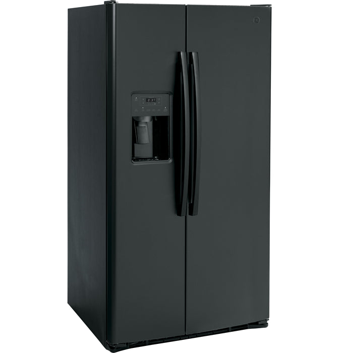 GE 25.3 Cu. Ft. Black Side-by-Side Refrigerator