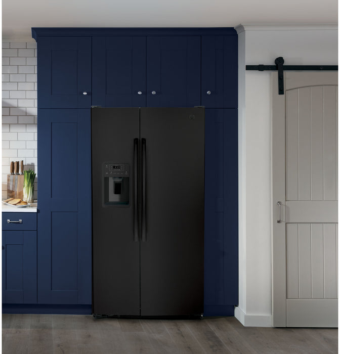 GE 25.3 Cu. Ft. Black Side-by-Side Refrigerator