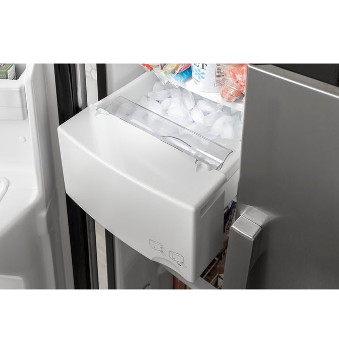 GE 25.3 Cu. Ft. Black Side-by-Side Refrigerator