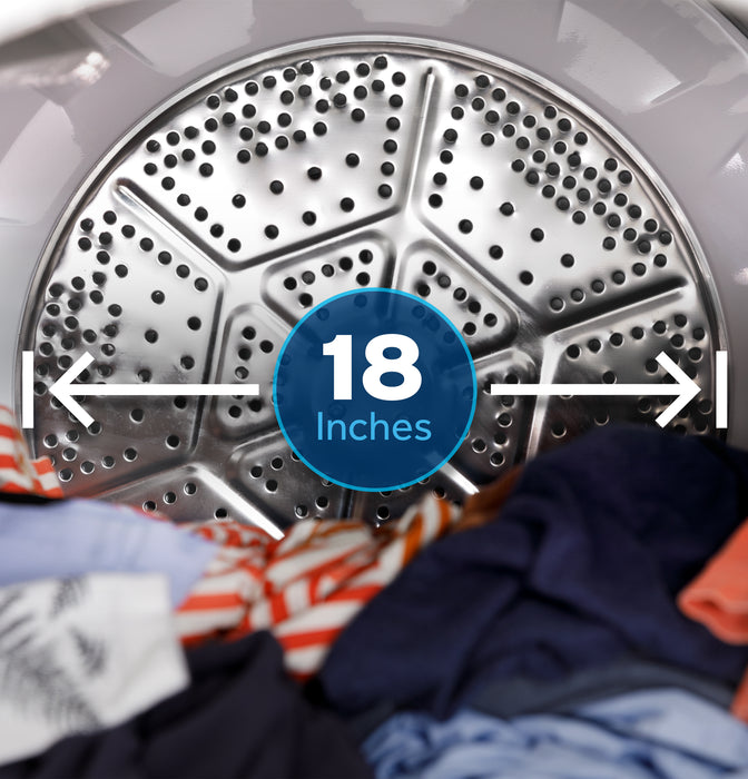 GE® 7.2 cu. ft. Capacity Electric Dryer with Up To 120 ft. Venting  and Reversible Door