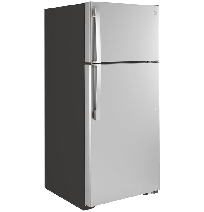 GE® ENERGY STAR® 16.6 Cu. Ft. Top-Freezer Refrigerator GTE17GSNRSS