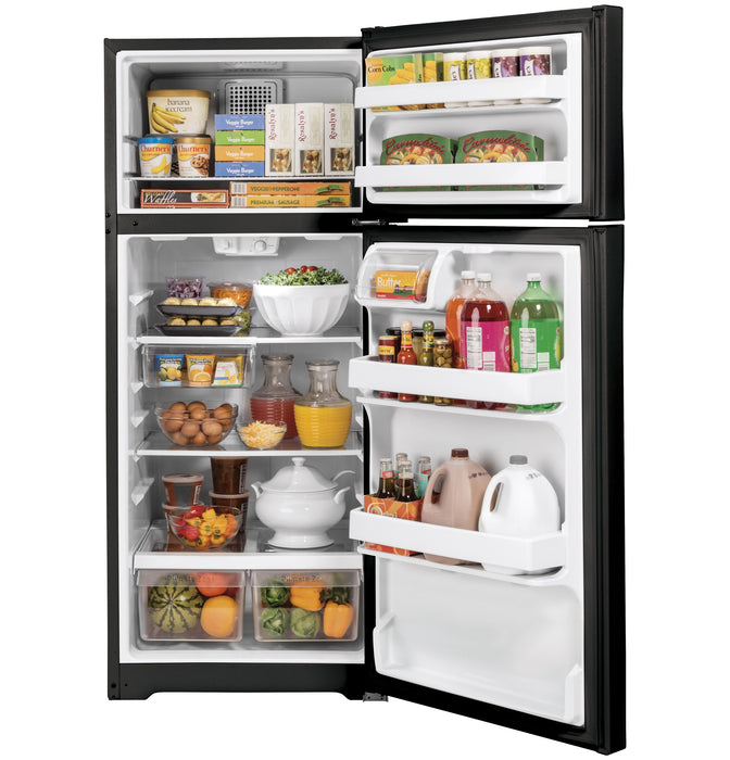 GE® ENERGY STAR® 16.6 Cu. Ft. Top-Freezer Refrigerator GTE17GTNRBB