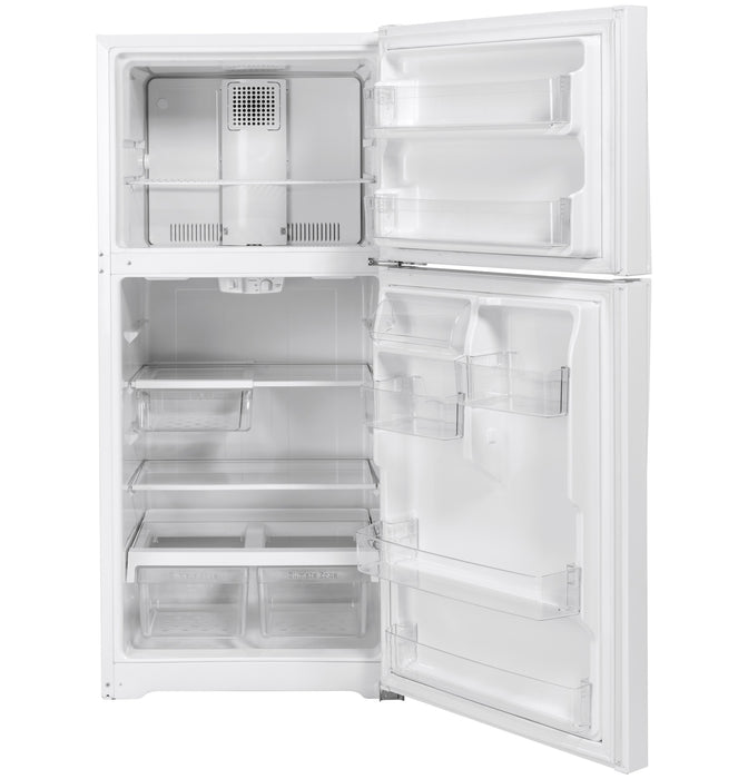 GE® ENERGY STAR® 19.2 Cu. Ft. Top-Freezer Refrigerator GTE19JTNRWW