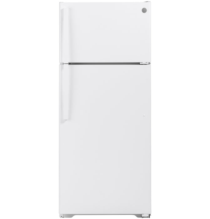GE 17.5 Cu. Ft. White Top Freezer Refrigerator - FAMSA Furniture (TX)